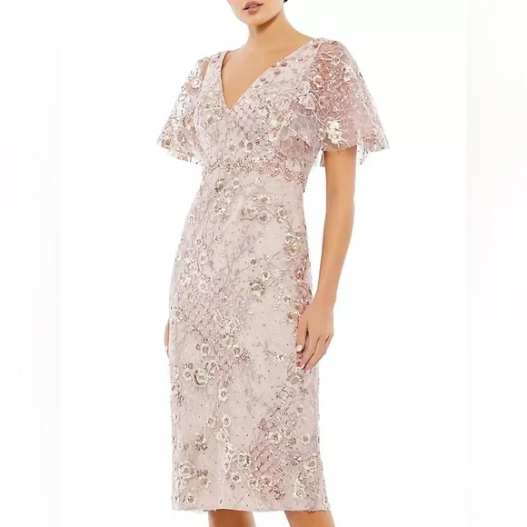 Mac Duggal | Dresses | Mac Duggal Floral Embellished Mesh Vneck Flutter Short Sleeve Sheath Dress 6 | Poshmark Mac Duggal | Dresses | Mac Duggal Floral Embellished Mesh Vneck Flutter Short Sleeve Sheath Dress 6 | Poshmark